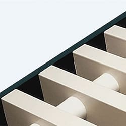 Convectorrooster vervaardigd uit parelwit aluminium