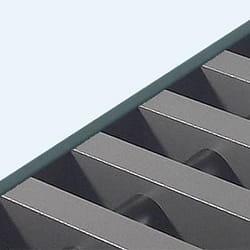 Convectorrooster vervaardigd uit zandgrijs aluminium