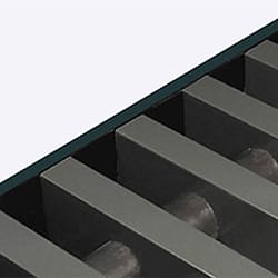 Rolrooster vervaardigd uit antracietgrijs aluminium