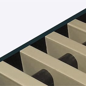 Convectorrooster vervaardigd uit pastelgrijs aluminium