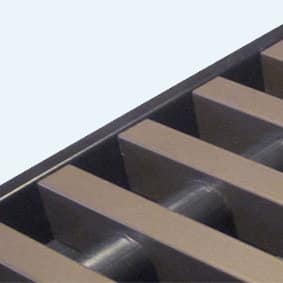 Rolrooster vervaardigd uit bronskleurig aluminium