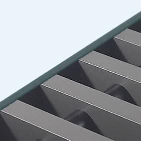 Rolrooster vervaardigd uit zandgrijs aluminium