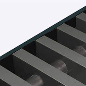 Convectorrooster vervaardigd uit antracietgrijs aluminium