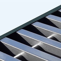 Convectorrooster vervaardigd uit 'RVS Look' aluminium