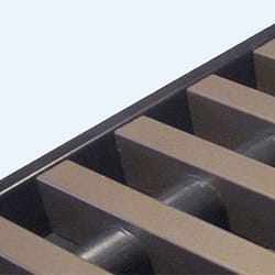 Convectorrooster vervaardigd uit bronskleurig aluminium